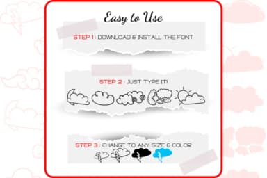 Clouds Dingbats by WADLEN — Dingbats Font — thumbnail 4