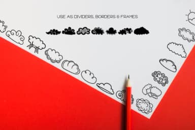 Clouds Dingbats by WADLEN — Dingbats Font — thumbnail 7