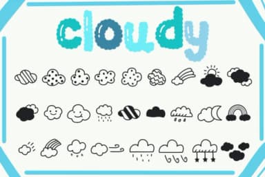 Cloudy by Foam-Design Store — Dingbats Font — thumbnail 1