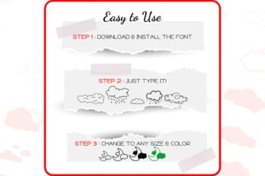 Cloudy by WADLEN — Dingbats Font — thumbnail 4