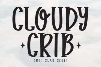 Cloudy Crib by Letterayu — Slab Serif Font — thumbnail 1