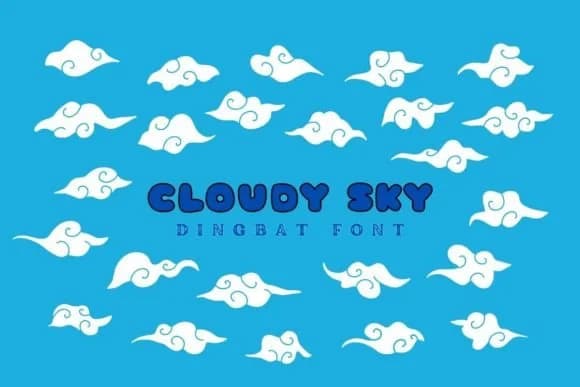 Cloudy Sky by Eystore — Dingbats Font