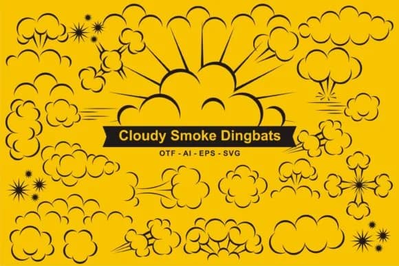 Cloudy Smoke by edywiyonopp — Dingbats Font