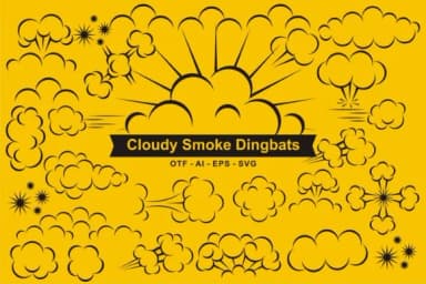 Cloudy Smoke by edywiyonopp — Dingbats Font — thumbnail 1