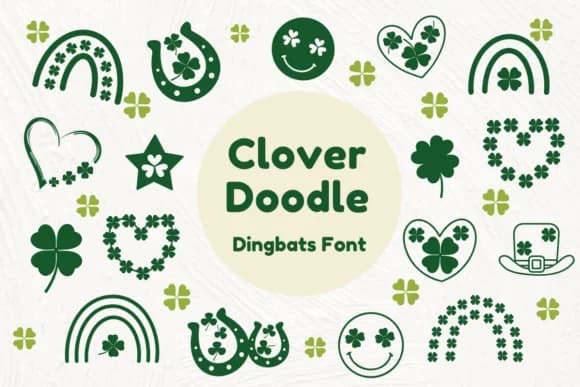 Clover Doodle by Nun Sukhwan — Dingbats Font