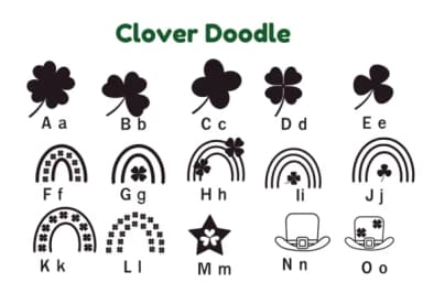 Clover Doodle by Nun Sukhwan — Dingbats Font — thumbnail 5