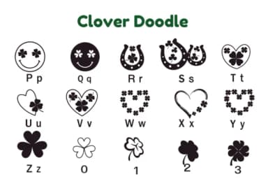 Clover Doodle by Nun Sukhwan — Dingbats Font — thumbnail 6