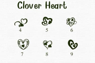 Clover Heart by Nongyao — Dingbats Font — thumbnail 4