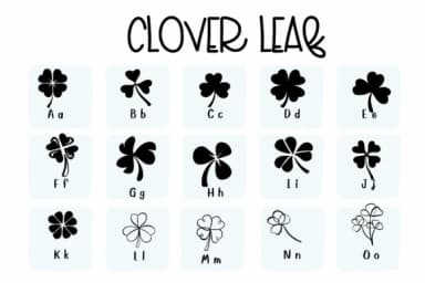 Clover Leaf by Sirinart — Dingbats Font — thumbnail 2