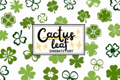 Clover Leaf by PraewDesigns — Dingbats Font — thumbnail 1