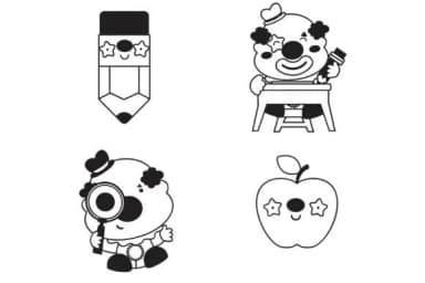 Clowning Around School Dingbats by Illustration Ink — Dingbats Font — thumbnail 6