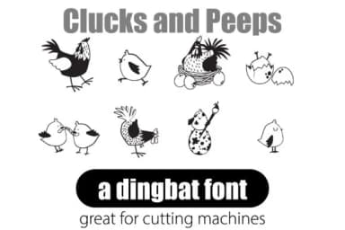 Clucks and Peeps by Illustration Ink — Dingbats Font — thumbnail 2