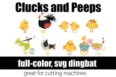 Clucks and Peeps by Illustration Ink — Dingbats Font — thumbnail 3