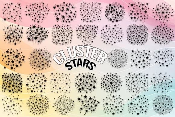 Cluster Stars by MOMAT THIRTYONE — Dingbats Font