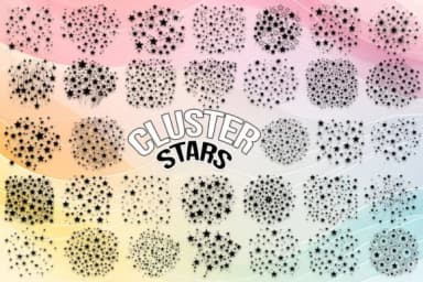 Cluster Stars by MOMAT THIRTYONE — Dingbats Font — thumbnail 1