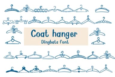 Coat Hanger by Nongyao — Dingbats Font — thumbnail 1