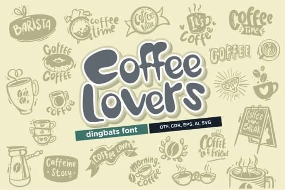 Cofee Lovers by onoborgol — Dingbats Font