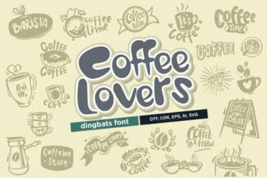 Cofee Lovers by onoborgol — Dingbats Font — thumbnail 1
