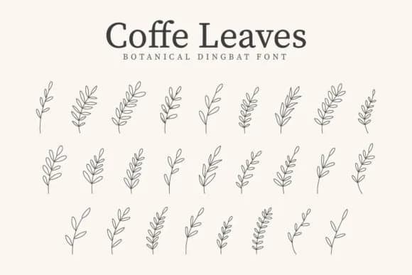 Coffe Leaves by CraftedType Studio — Dingbats Font