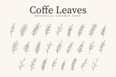 Coffe Leaves by CraftedType Studio — Dingbats Font — thumbnail 1