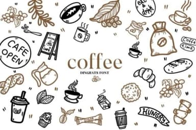 Coffee by Bee piyanuch — Dingbats Font — thumbnail 1
