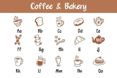 Coffee and Bakery by Pui Art — Dingbats Font — thumbnail 2