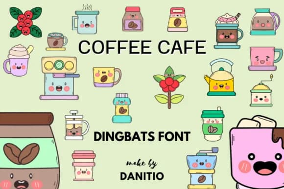 Coffee Cafe by danita.kukkai — Dingbats Font