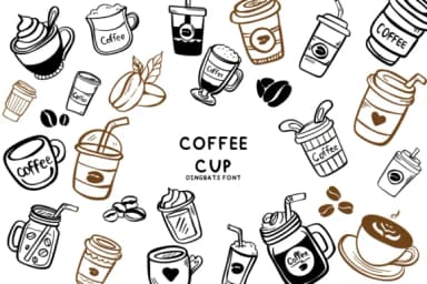 Coffee Cup by Bee piyanuch — Dingbats Font — thumbnail 1