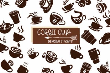 Coffee Cup by Sirinart — Dingbats Font — thumbnail 1