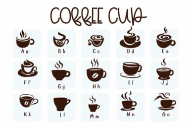 Coffee Cup by Sirinart — Dingbats Font — thumbnail 2