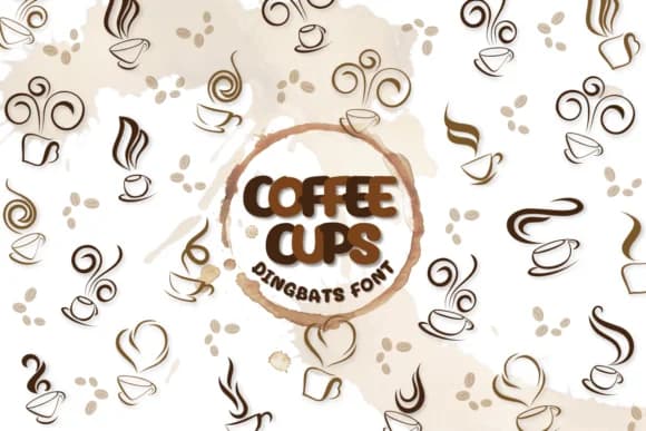 Coffee Cups by Chonada — Dingbats Font