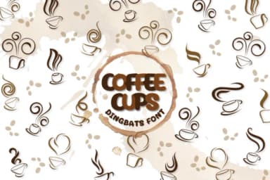 Coffee Cups by Chonada — Dingbats Font — thumbnail 1