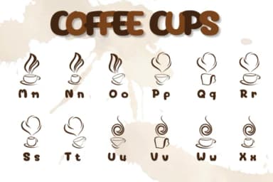 Coffee Cups by Chonada — Dingbats Font — thumbnail 3