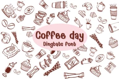 Coffee Day by Nongyao — Dingbats Font — thumbnail 1