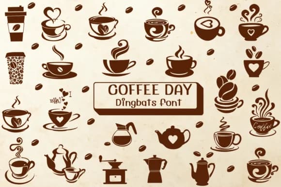 Coffee Day by Ketsarin — Dingbats Font