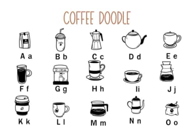 Coffee Doodle by Nun Sukhwan — Dingbats Font — thumbnail 2