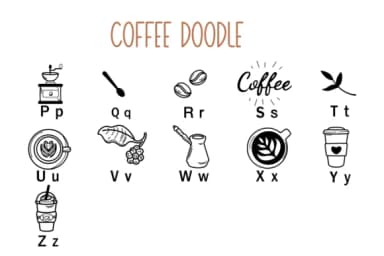 Coffee Doodle by Nun Sukhwan — Dingbats Font — thumbnail 3