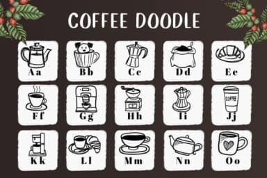 Coffee Doodle by CHANOK — Dingbats Font — thumbnail 2