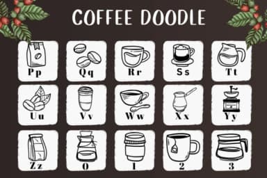 Coffee Doodle by CHANOK — Dingbats Font — thumbnail 3