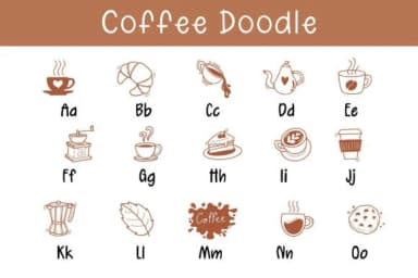 Coffee Doodle by Pui Art — Dingbats Font — thumbnail 2