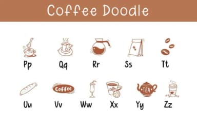 Coffee Doodle by Pui Art — Dingbats Font — thumbnail 3