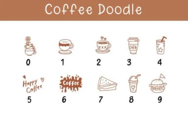 Coffee Doodle by Pui Art — Dingbats Font — thumbnail 4