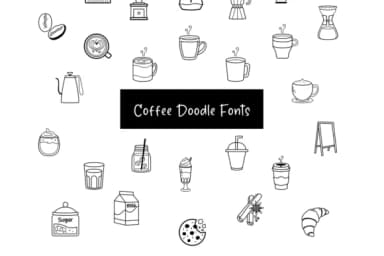 Coffee Doodle by digitalplannerland — Dingbats Font — thumbnail 2