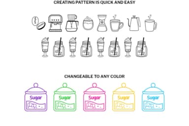 Coffee Doodle by digitalplannerland — Dingbats Font — thumbnail 4