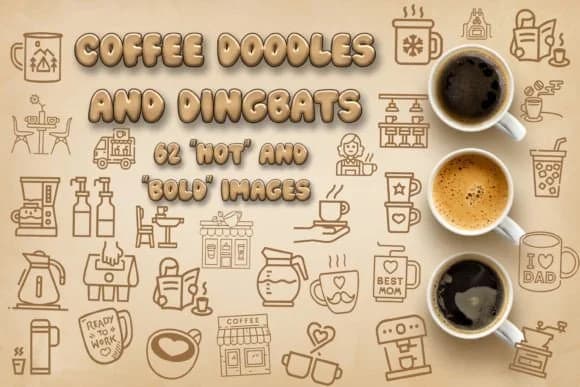 Coffee Doodles by Mary Kay's Magic — Dingbats Font