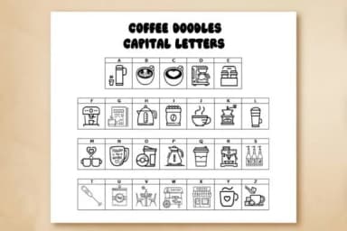 Coffee Doodles by Mary Kay's Magic — Dingbats Font — thumbnail 2