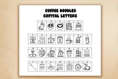 Coffee Doodles by Mary Kay's Magic — Dingbats Font — thumbnail 3