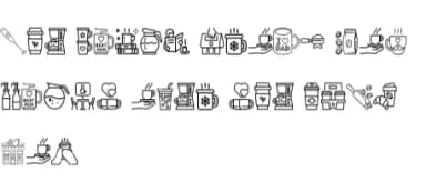 Coffee Doodles by Mary Kay's Magic — Dingbats Font — thumbnail 6