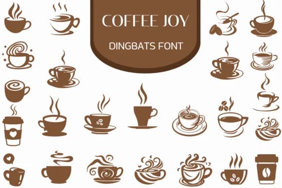 Coffee Joy by Heartcraft Atelier — Dingbats Font