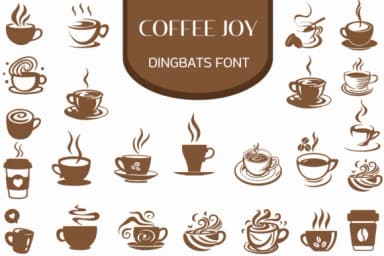 Coffee Joy by Heartcraft Atelier — Dingbats Font — thumbnail 1